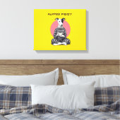Whippet Coffee Time – Eigenartiger Vintage Hund Leinwanddruck (Insitu (Schlafzimmer))