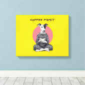 Whippet Coffee Time – Eigenartiger Vintage Hund Leinwanddruck (Insitu (Holzboden))