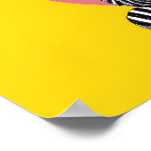 Whippet Coffee Time – Quirky Vintage Dog  Poster (Ecke)