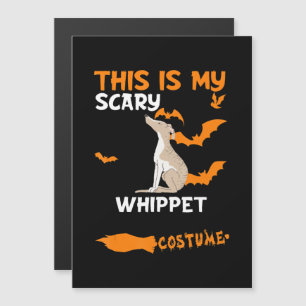Whippet Costume Halloween Lazy Beängstigend Hund T Magneteinladung