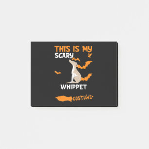 Whippet Costume Halloween Lazy Beängstigend Hund T Post-it Klebezettel