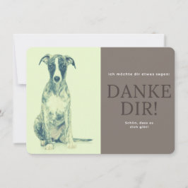 Whippet Dankeskarte