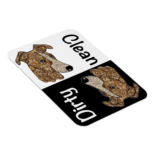 Whippet Dishwasher Magnet (Rechte Seite)