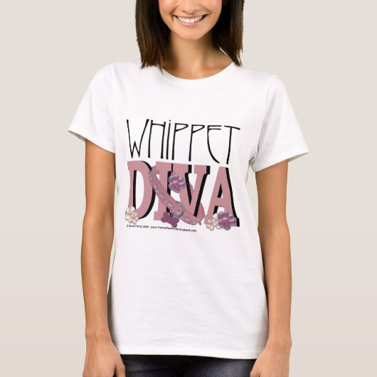 Whippet DIVA T-Shirt (Vorderseite)