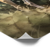 Whippet Dog Art Print Poster (Ecke)