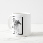 Whippet Dog Art von Glenda S. Harlan Kaffeetasse (Vorderseite Links)