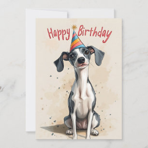 Whippet Dog Birthday Party Einladung