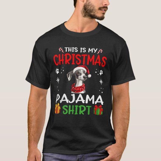 Whippet dog Dog Nightgown Pajama This is my Christ T-Shirt (Vorderseite)