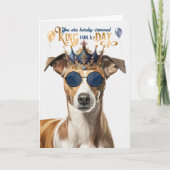 Whippet Dog King für Day Funny Birthday Karte (Vorderseite)
