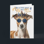 Whippet Dog King für Day Funny Birthday Karte<br><div class="desc">Der Königliche Geburtstag wünscht einem Hippet-Hund,  dass ihr Lieblingshund wie ein König an ihrem besonderen Tag leben möge,  hofft Papa einen Tag mit Leckerei zu erleben.</div>