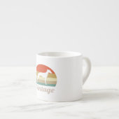 Whippet Dog Lover | Vintager Stil Espressotasse (Vorderseite Rechts)