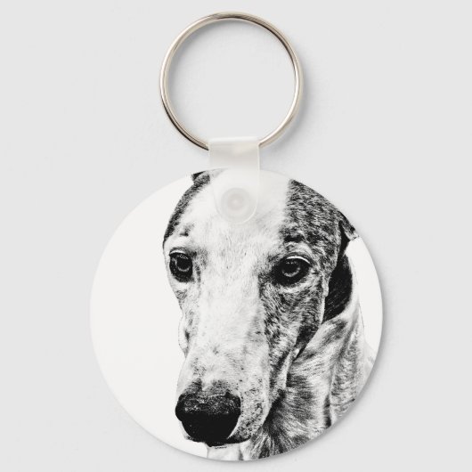 Whippet dog schlüsselanhänger (Vorderseite)