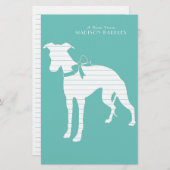 Whippet Doppy Briefpapier (Vorne/Hinten)