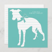 Whippet Doppy Dankeskarte (Vorne/Hinten)