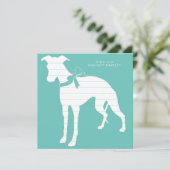 Whippet Doppy Dankeskarte (Stehend Vorderseite)