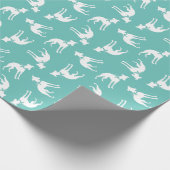 Whippet Doppy Geschenkpapier (Ecke)