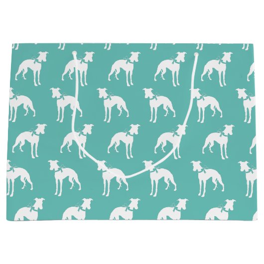 Whippet Doppy Große Geschenktüte (Vorderseite)