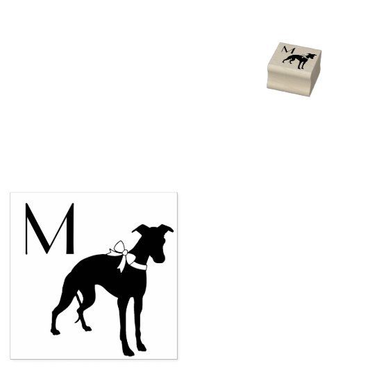 Whippet Doppy Gummistempel (Stempel)