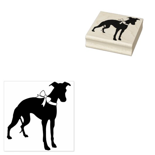 Whippet Doppy Gummistempel (Stempel)
