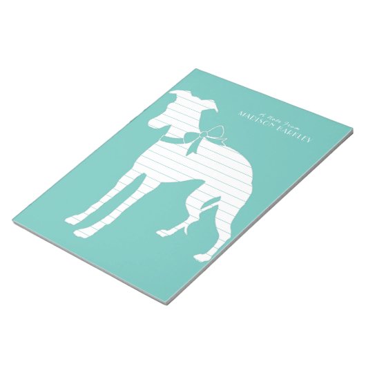 Whippet Doppy Notizblock (angewinkelt)