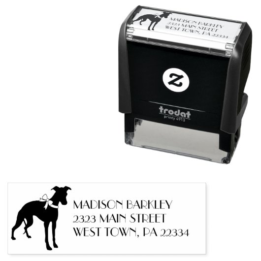 Whippet Doppy Permastempel (Beispiel)