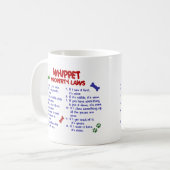 WHIPPET Eigentums-Gesetze 2 Kaffeetasse (Vorderseite Links)