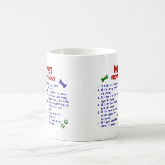 WHIPPET Eigentums-Gesetze 2 Kaffeetasse (Mittel)