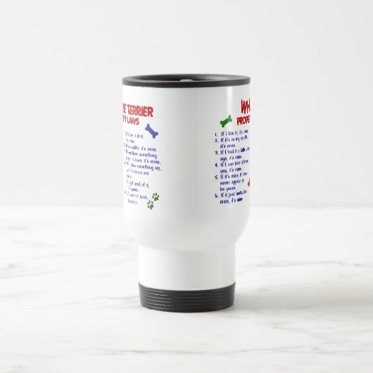 WHIPPET Eigentums-Gesetze 2 Reisebecher (Mittel)