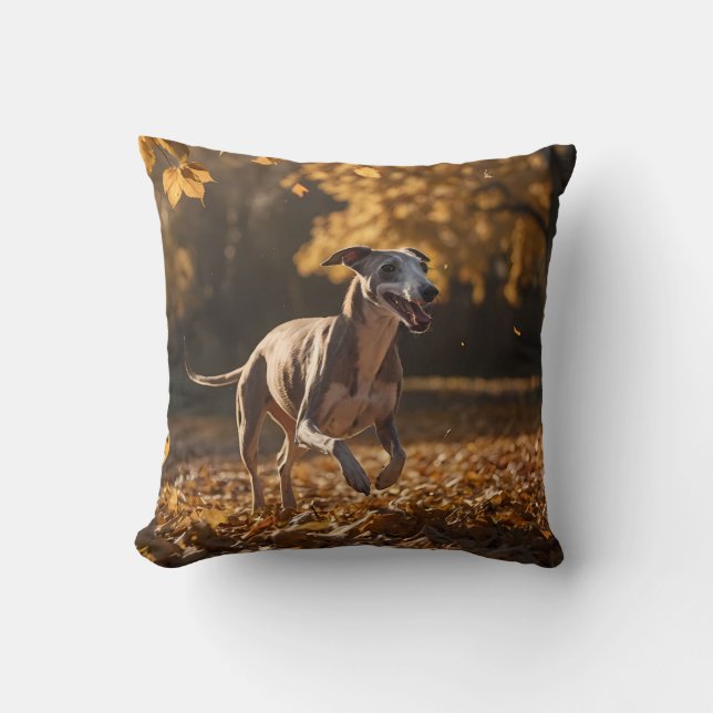 Whippet Elegant Throw Kissen (Vorderseite)