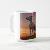 Whippet Elegante Kaffee Tasse (Vorderseite Links)
