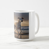 Whippet Elegante Kaffee Tasse (VorderseiteRechts)