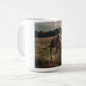 Whippet Elegante Kaffee Tasse (Vorderseite Links)