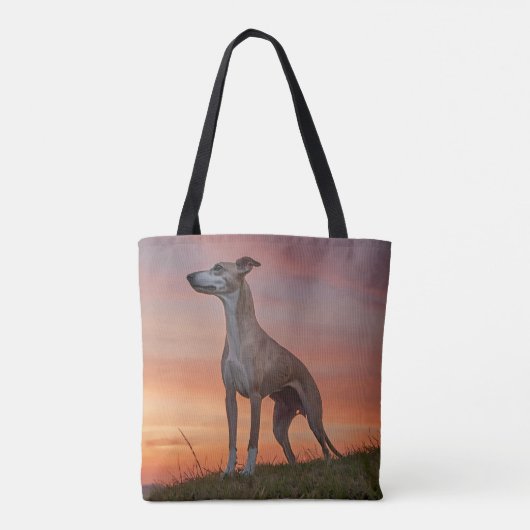Whippet Elegante Schulter-Tasche Tasche (Rückseite)