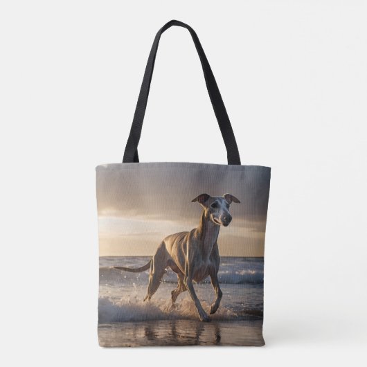 Whippet Elegante Schulter-Tasche Tasche (Rückseite)