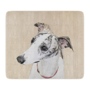 Whippet, Englisch Whippet, Verschluss, Weiß, Schneidebrett