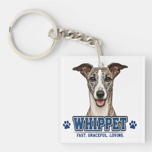 🐾 Whippet-Fan-Geschenk🐾 Schlüsselanhänger (Vorderseite)