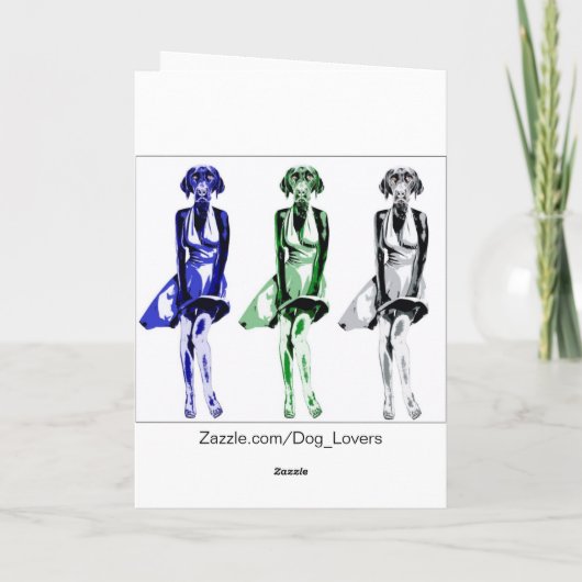 Whippet Feiertagskarte (Rückseite)