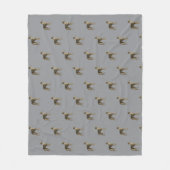 Whippet fleece blanket with grey background (Vorderseite)