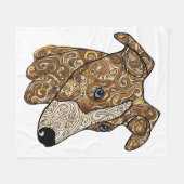 Whippet Fleece-Decke Fleecedecke (Vorderseite (Horizontal))