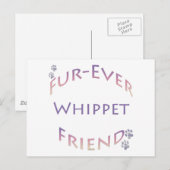 Whippet Furever Friend Postkarte (Vorne/Hinten)