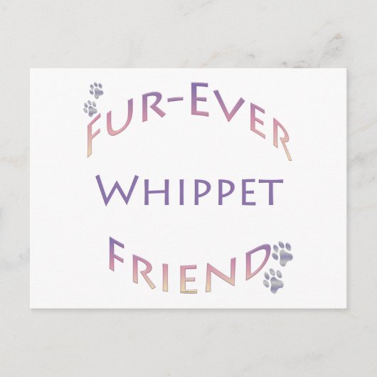 Whippet Furever Friend Postkarte (Vorderseite)