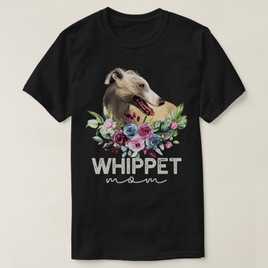 Whippet Gaben Hund Mama T-Shirt (Design vorne)