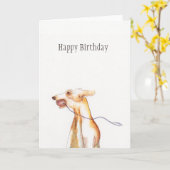 "Whippet" Geburtstagskarte Karte (Gelbe Blume)
