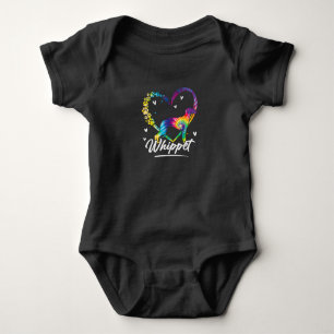 Whippet Gefärbte Krawatte Rainbow Dog Lover T - Sh Baby Strampler