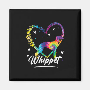 Whippet Gefärbte Krawatte Rainbow Dog Lover T - Sh Magnet