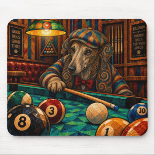 Whippet, Geometrisches Mosaik Mousepad