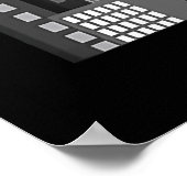 Whippet-Geschenk | lustige japanische Dogzilla-Pei Poster (Ecke)