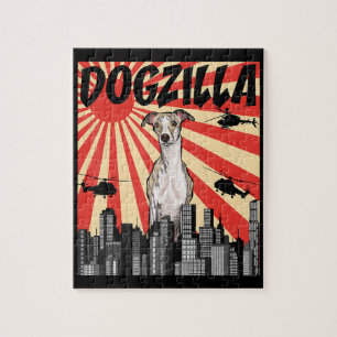 Whippet-Geschenk   lustige japanische Dogzilla-Pei Puzzle