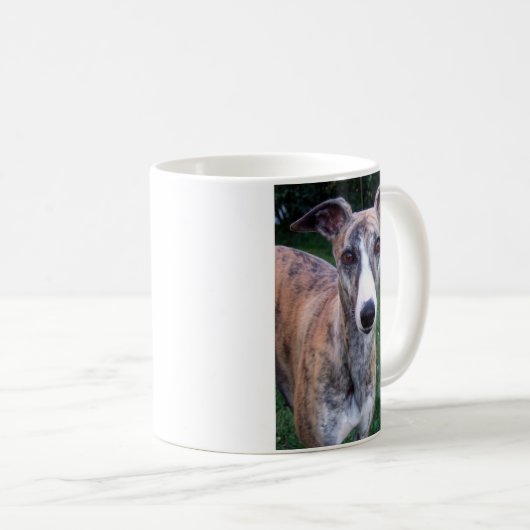 whippet Gesicht Kaffeetasse (VorderseiteRechts)