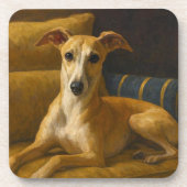 Whippet Getränkeuntersetzer (Vorderseite)